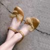 Dwarves Sweet Flower Handgjorda Lader Mid Heel Damskor Rund Toe Retro Spanne Sandaler / | Pumps