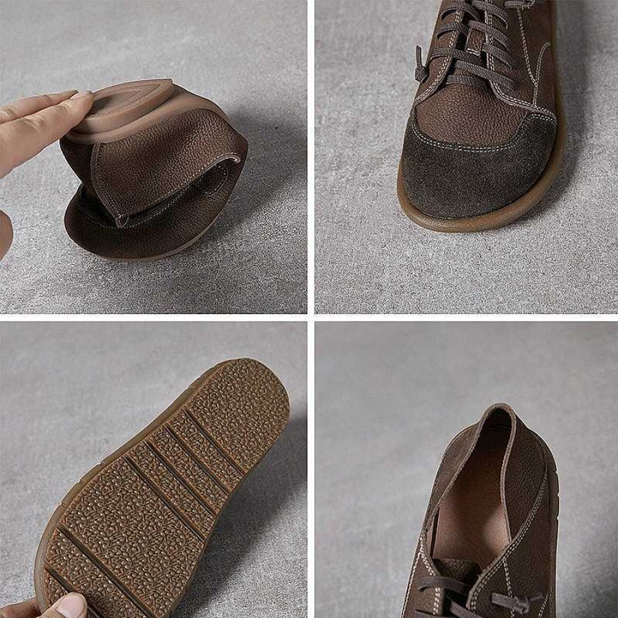 Dwarves Handgjorda Oxfords & Tie Flats I Mjukt Lader For Kvinnor I Djupet | Oxfords & Slips