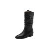 Dwarves Dam Lader Mid Calf Western Boots In / Western R Toe 50 Mm Block Heeled | Stovlar