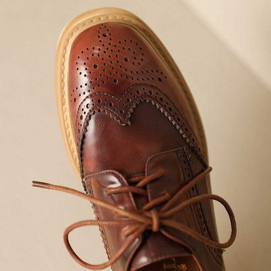 Dwarves Kvinnor Rund Ta Snorning Lader Chunky Brogue Skor Plattform Oxfords In / | Oxfords & Slips