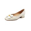 Dwarves Square Toe Lader Flat Slip On For Kvinnor Med Plumerias Handgjorda I / / | Lagenheter