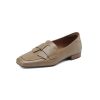 Dwarves Retro Leather Bowknot Loafers For Kvinnor Square Toe In / | Loafers