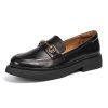 Dwarves Kvinnor Handgjorda Farskinn Brogue Loafers Metall Knappdekoration / / | Loafers