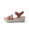 Dwarves Handgjorda Lader Dubbla Band Wedges Sandaler I / Kvinnors Plattform Slingback | Sandaler