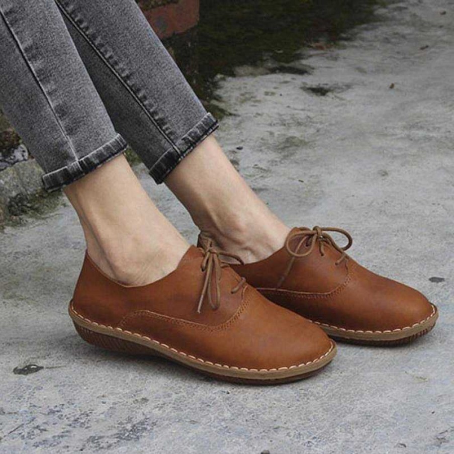 Dwarves Oxfords & Tie Flats Kvinnor Handgjorda Loafers I Kohud | Oxfords & Slips