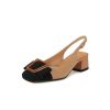 Dwarves Lader Block-Heel Slingbacks Kontorsskor In / | Sandaler