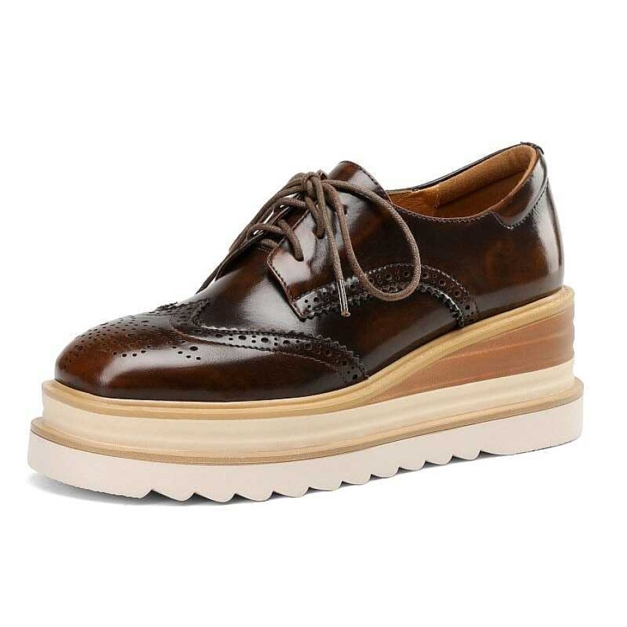 Dwarves Kvinnor Rund Ta Snorning Lader Chunky Brogue Skor Plattform Oxfords In / | Kilar