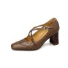 Dwarves Handgjorda Cross Strap Lader Brogued Mary Jane Pumps In / | Pumps