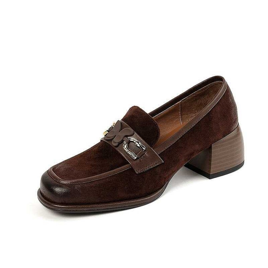 Dwarves Loafers I Mockalader For Kvinnor Blockklack Med Fjarilsdetaljer I / | Loafers