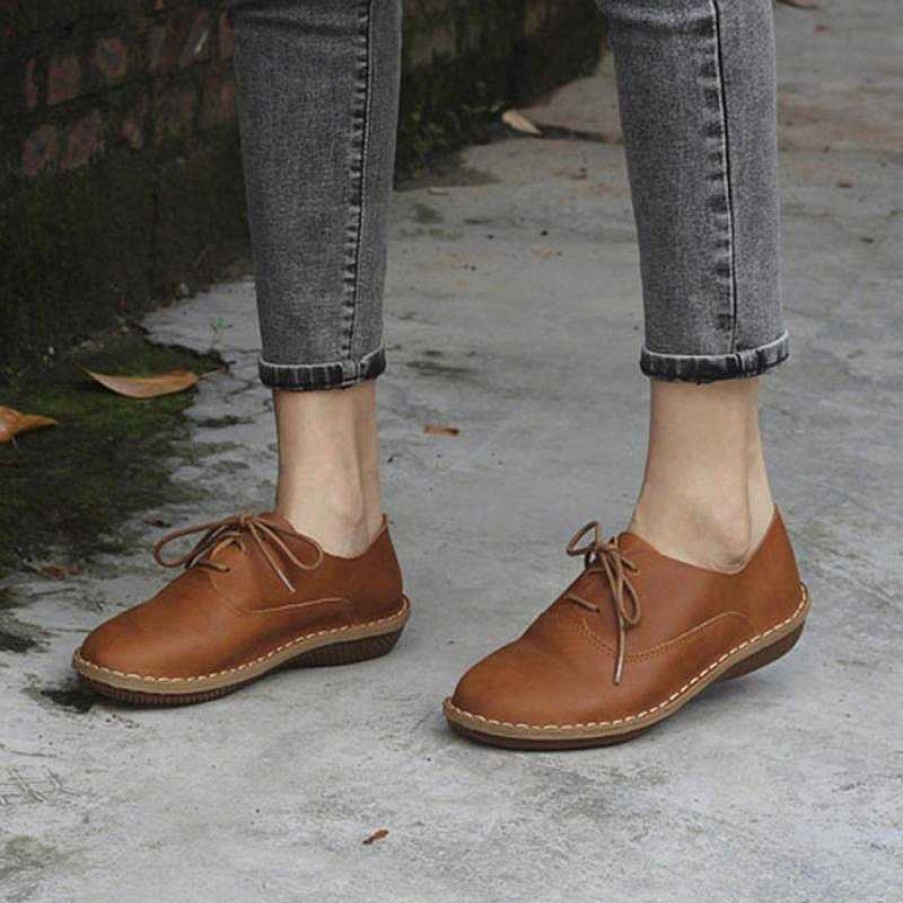 Dwarves Oxfords & Tie Flats Kvinnor Handgjorda Loafers I Kohud | Oxfords & Slips