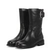 Dwarves Dam Retro Lader Mid Calf Boots For Kall Vinter Klassiska Martin Boots Kort Plyschfoder | Stor Storlek