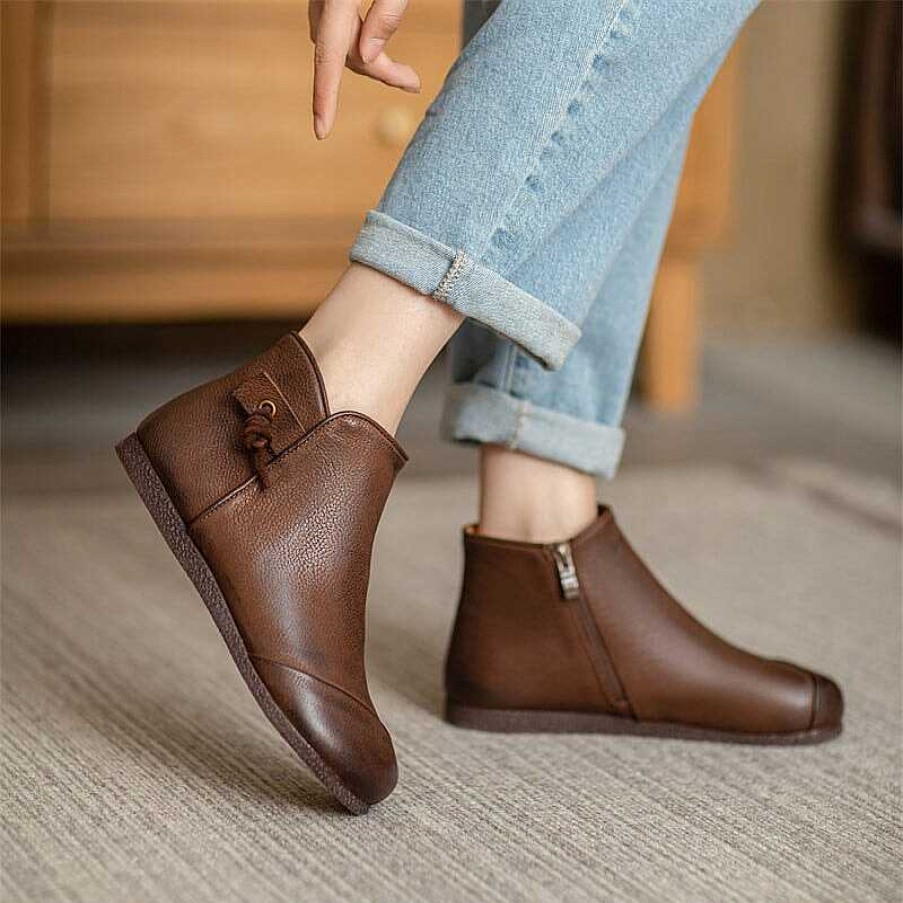 Dwarves Mori Style Elegant Ankel Booties Lag Klack Handgjorda Chelsea Boots In / | Stovlar