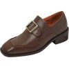 Dwarves Lader Loafers For Kvinnor Blockklack Med Metallspanne Detaljer I / | Loafers