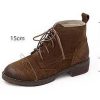 Dwarves Handgjorda Brogue Lader Martin Boots Dam Mellanklack Stovlar Med Spets / | Stovlar