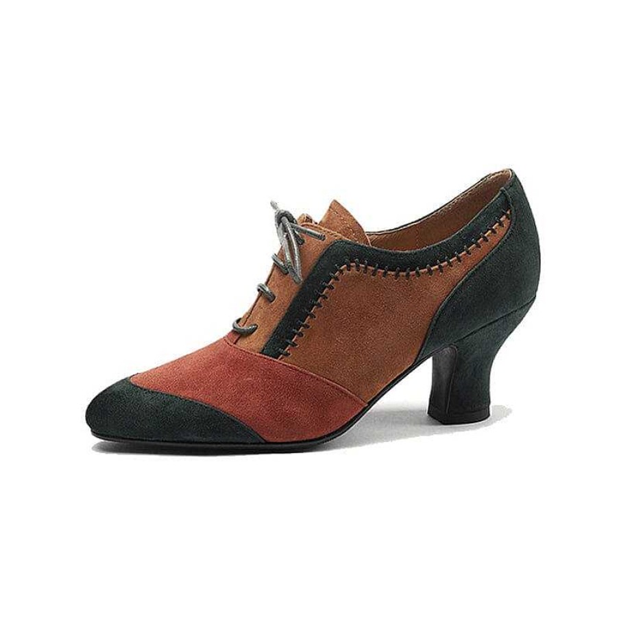 Dwarves Kitty Heel Mocka Lader Oxfords & Tie Skor For Dam Normal Fit In Color Blocking | Oxfords & Slips