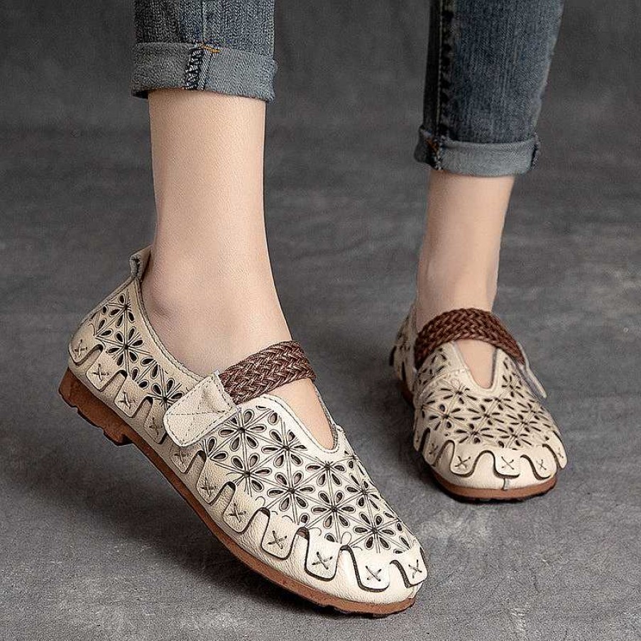 Dwarves Mary Jane Skor Med Spanne Lader Dam Andas Flats Loafers Casual Sandaler / / | Lagenheter