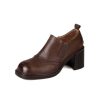 Dwarves Kvinnors Handgjorda Retro Square Toe Block Heel Pumps In / | Stor Storlek