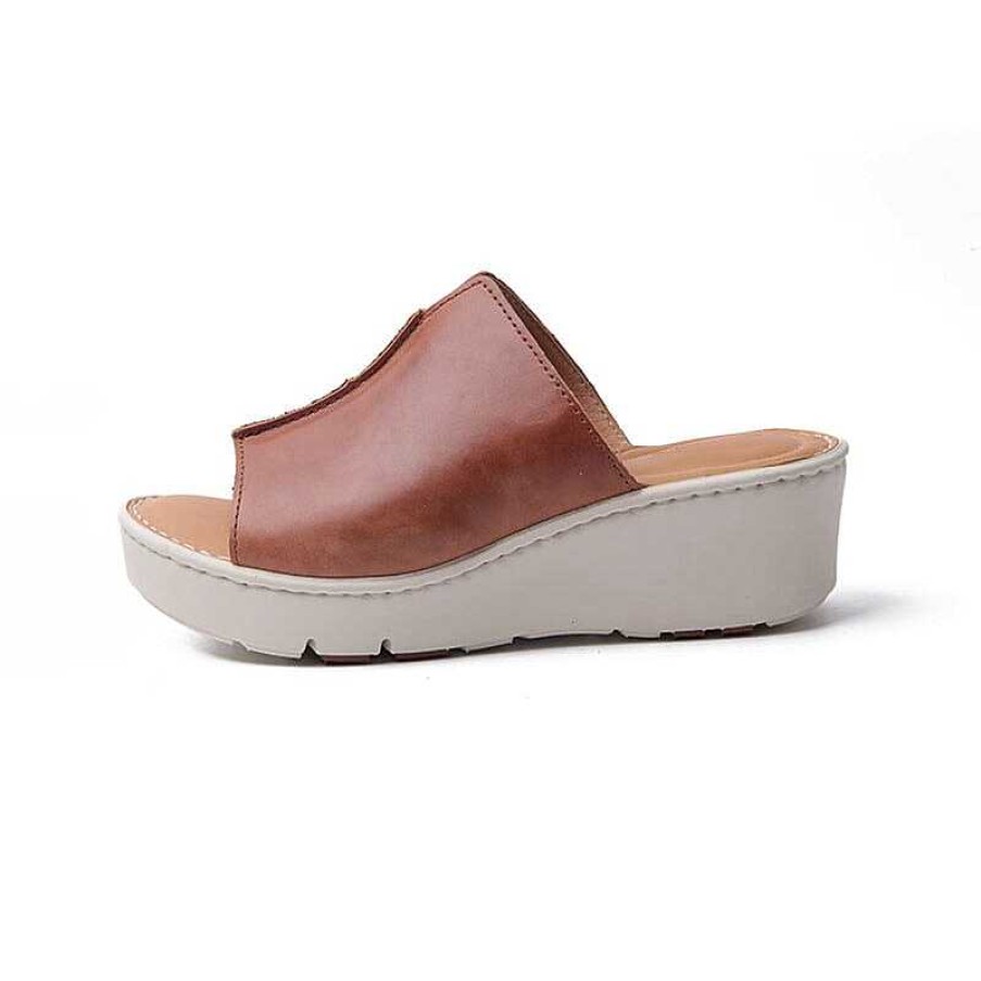 Dwarves Summer Wedge Sandaler Handgjorda X Strap Ladertofflor In / / | Plattform