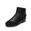 Dwarves Kvinnor Handgjorda Mjukt Lader Flats Loafers Boots Fargblockerande Ankelstovlar Original Design / | Stovlar