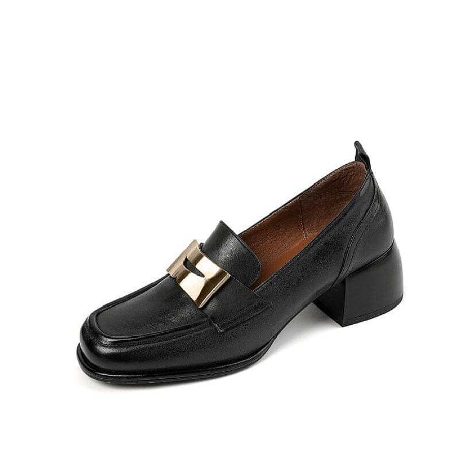 Dwarves Handgjorda Handgjorda Loafers Med Fyrkantig Ta, Block-Klack For Kvinnor I / | Pumps