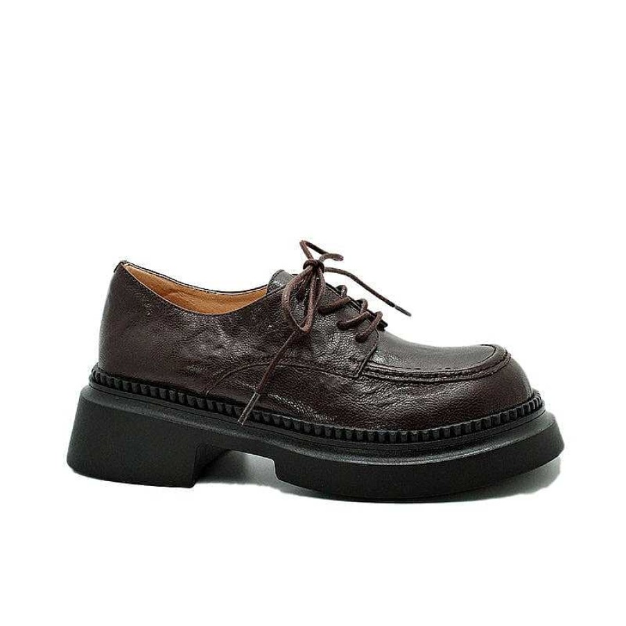 Dwarves Handgjorda Lader Chunky Oxfords Skor For Kvinnor 40Mm Plattform In / | Plattform