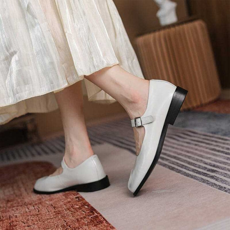 Dwarves Lader Delad Ta Mary Jane Low Block Heel In / | Mary Jane