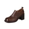 Dwarves Kvinnors Handgjorda Retro Square Toe Block Heel Pumps In / | Loafers