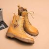 Dwarves Lader Martin Boots Designer Retro Chunky Ridstovlar Side Heart Form Handmade / / | Stor Storlek