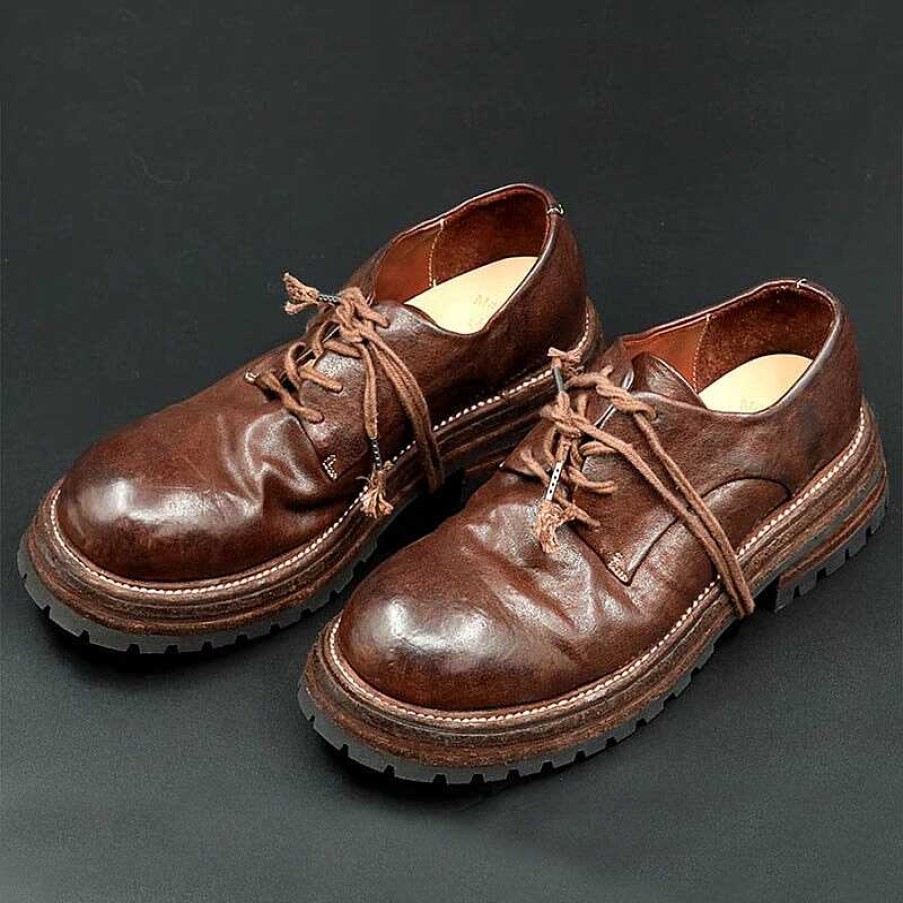 Dwarves Rund Ta Derby Skor For Dam Goodyear Horse Lader Snorning Oxfords In / | Oxfords & Slips