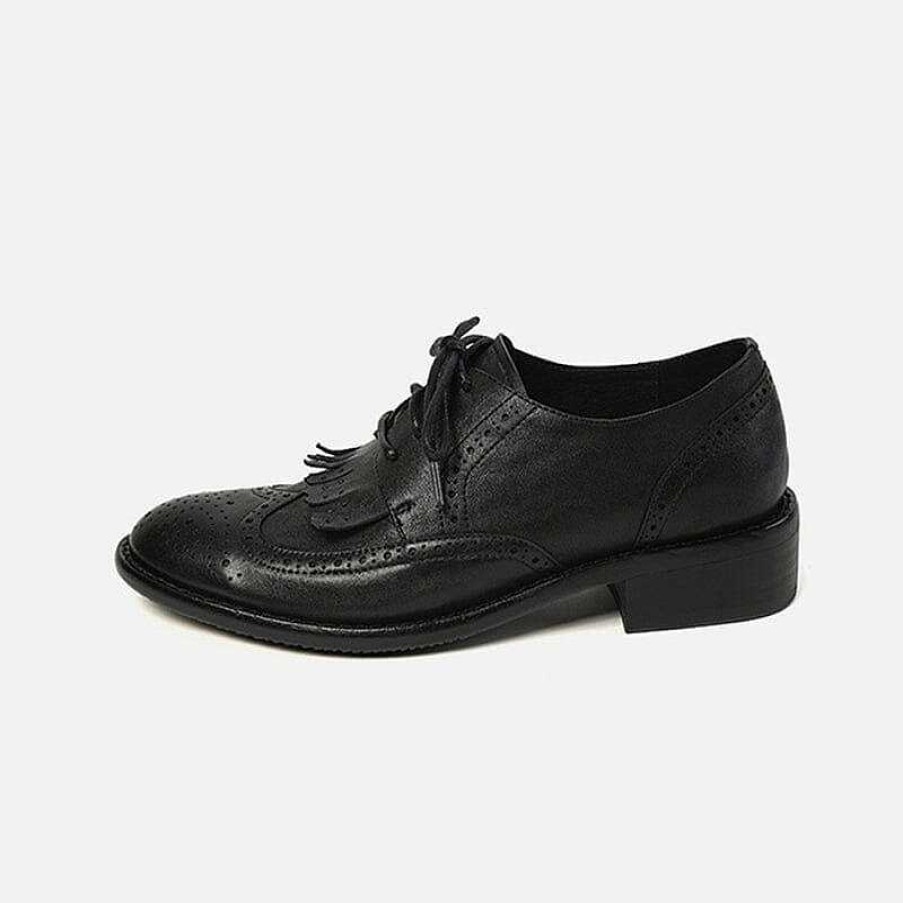 Dwarves Kvinnor Vingspetsskor Handgjorda Lader Hel Brogues Oxfords & Slips Lag Klack Elegant / | Oxfords & Slips