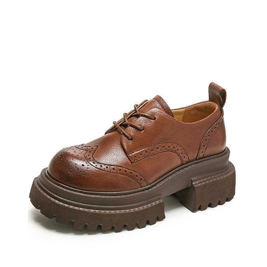 Dwarves 60 Mm Plattform Lader Brogue Oxfords Chunky Wingtip Snorskor For Kvinnor I / | Oxfords & Slips