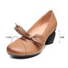 Dwarves Chunky Pumps Akta Lader Bekvam Hogklackad Mary Jane Knot Knyt / | Pumps