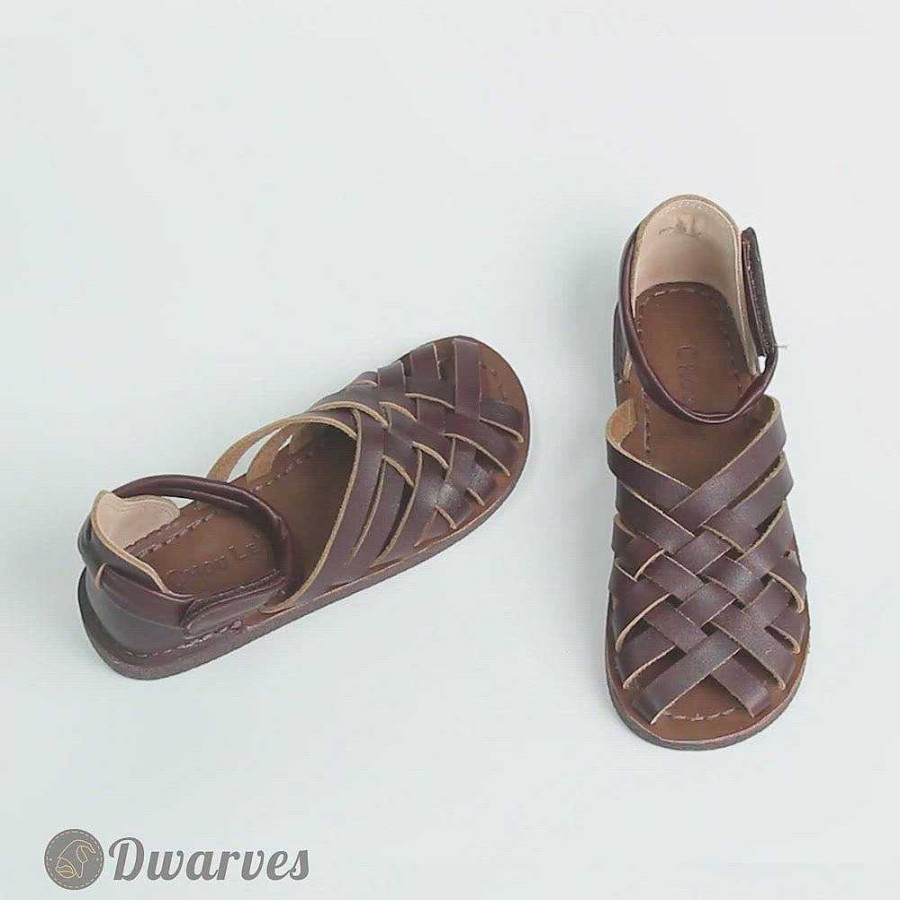 Dwarves Handgjorda Lader Gladiator Sandaler Dam Flat Flip Flops Sticksandaler / | Sandaler