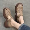 Dwarves Vavd Lader Sandal Gladiator Sandaler Ankelrem Block Hal In / / | Mary Jane