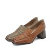 Dwarves Handgjorda Handgjorda Loafers Med Fyrkantig Ta, Block-Klack For Kvinnor I / | Loafers