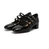 Dwarves Handgjorda Lacklader Mary Jane Pumps 40Mm Triple-Strap Block Heel In / | Mary Jane