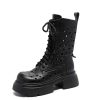 Dwarves Kvinnors Korta Stovlar Rund Ta Design Cut Out Martin Boots / | Stovlar